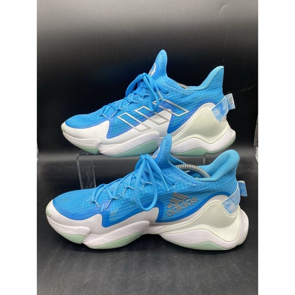 Adidas Patrick Mahomes 1 Impact FLX Shoes Men Size 11 Sky Rush Blue White HQ7167 - Picture 2 of 7